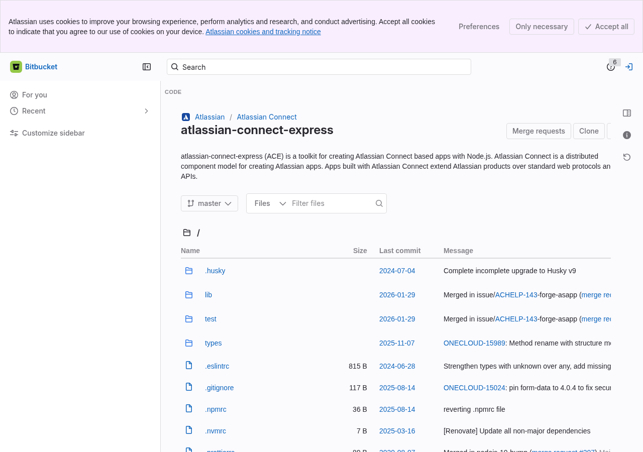 Bitbucket project page skinned as GitLab